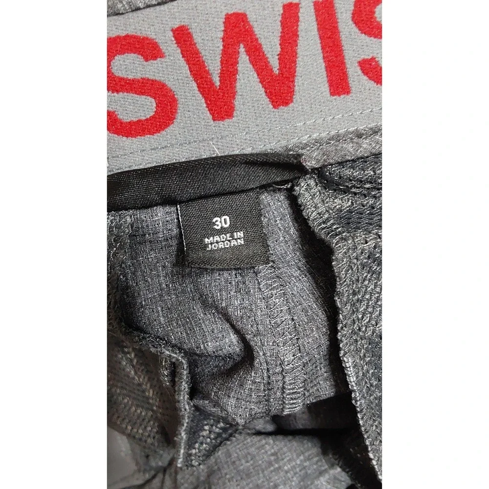 Swiss‎ Tech Mens Performance Hybrid Shorts Heathered Charcoal Gray Size 30